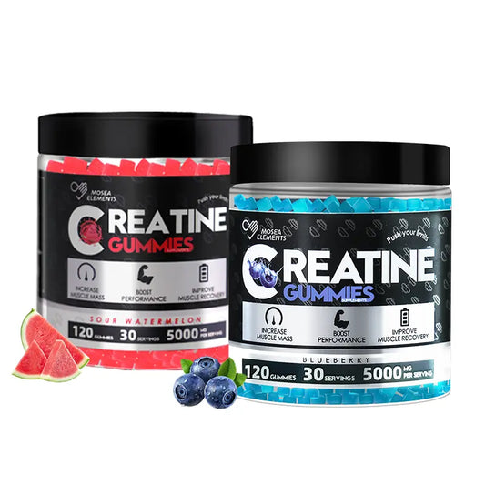 MOSEA Elements Creatine Monohydrate Gummies 5000Mg for Men & Women, Gomitas De Creatina 5G Creatine Monohydrate,120 Count 0G Sugar Chewables Creatinepre-Work Out Fo