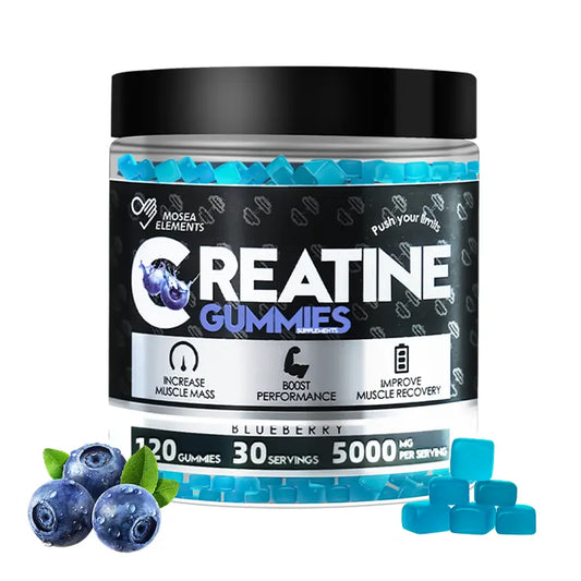 MOSEA Elements Creatine Monohydrate Gummies 5000Mg for Men & Women, Gomitas De Creatina 5G Creatine Monohydrate,120 Count 0G Sugar Chewables Creatinepre-Work Out Fo