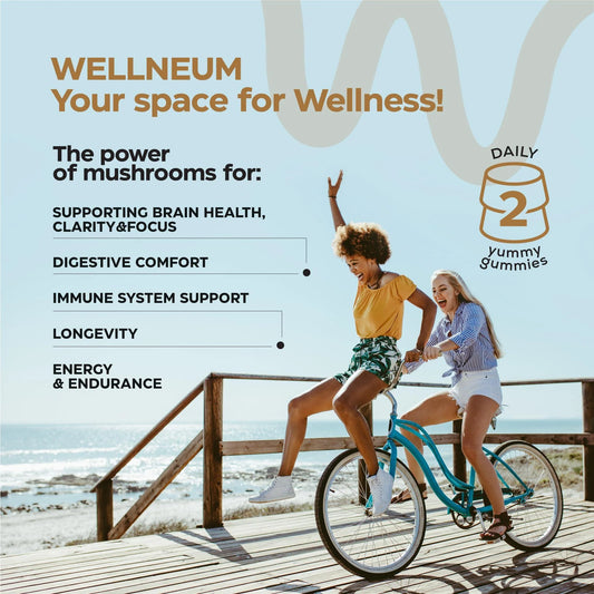 Mushroom Gummies 5000 Mg for Adults 2 Pack Lions Mane 9 Adaptogenic Mushrooms